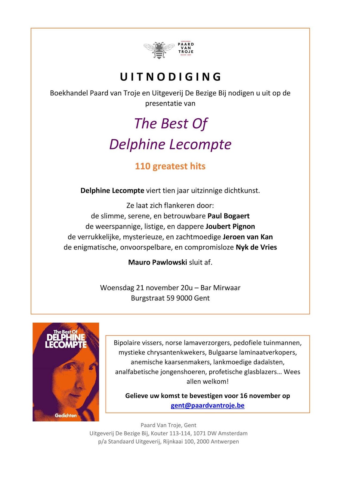 Parterre Boekenmarkt Boekpresentatie