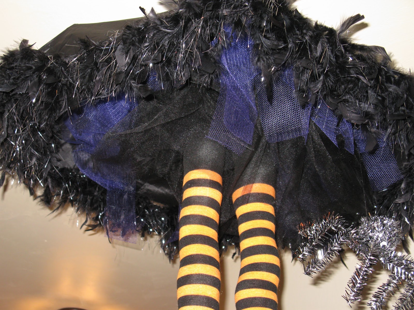 The Funky Letter Boutique Halloween witch falling from the ceiling