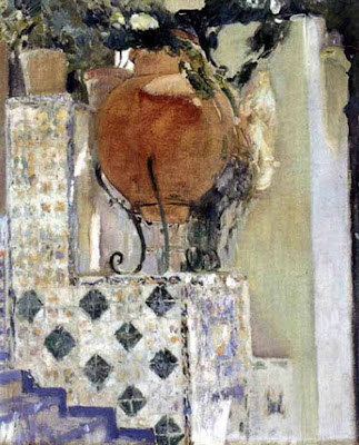 Detalle del jardín de la casa Sorolla Detalle del jardín de la casa Sorolla, Rincón de la Casa Sorolla, Joaquín Sorolla y Bastida, Joaquín Sorolla, Paisajes de Joaquín Sorolla, Impresionismo Valenciano, Joaquín Sorolla Bastida, Casa Sorolla, Jardín Sorolla