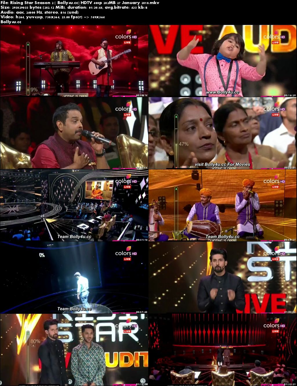 Rising Star Season 2 HDTV 480p 280MB 27 January 2018 Download