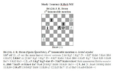 Estudio de ajedrez de Javier Rodríguez Ibrán, Study Tourney R. Réti MT, C 30.6.2009