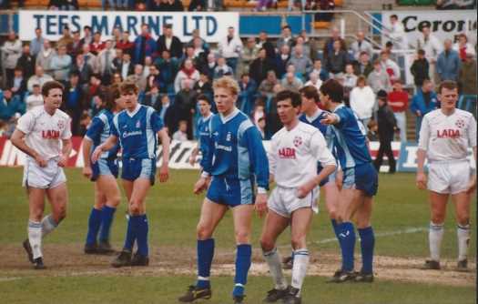 Pools v Aldershot Image of players during Pools match 25 years ago