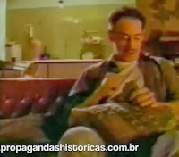 Propaganda do homem conversando com o seu Bráulio. Ministério da Saúde. 1996.