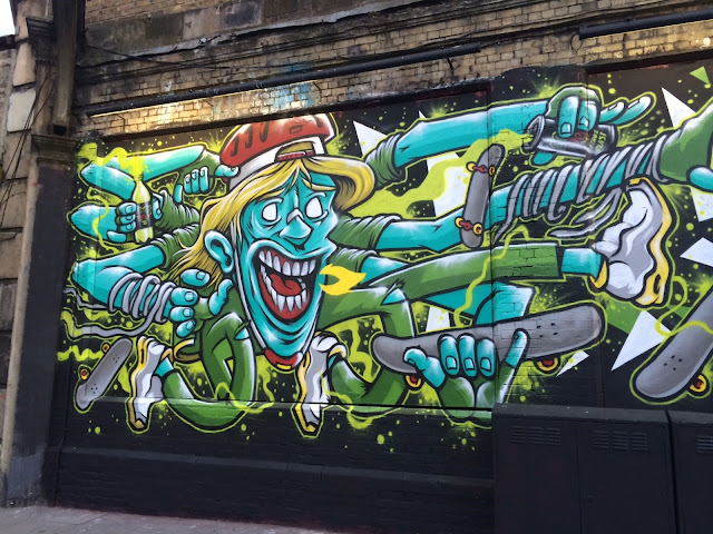 The Dew Mural, created by Captain Kris and SiMitchell was just completed on the streets of trendy East London to celebrate the launch of the Mountain Dew Bootcamp coming to the UK. 