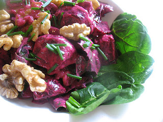 Roasted Beetroot with Toasted Walnuts and Yogurt