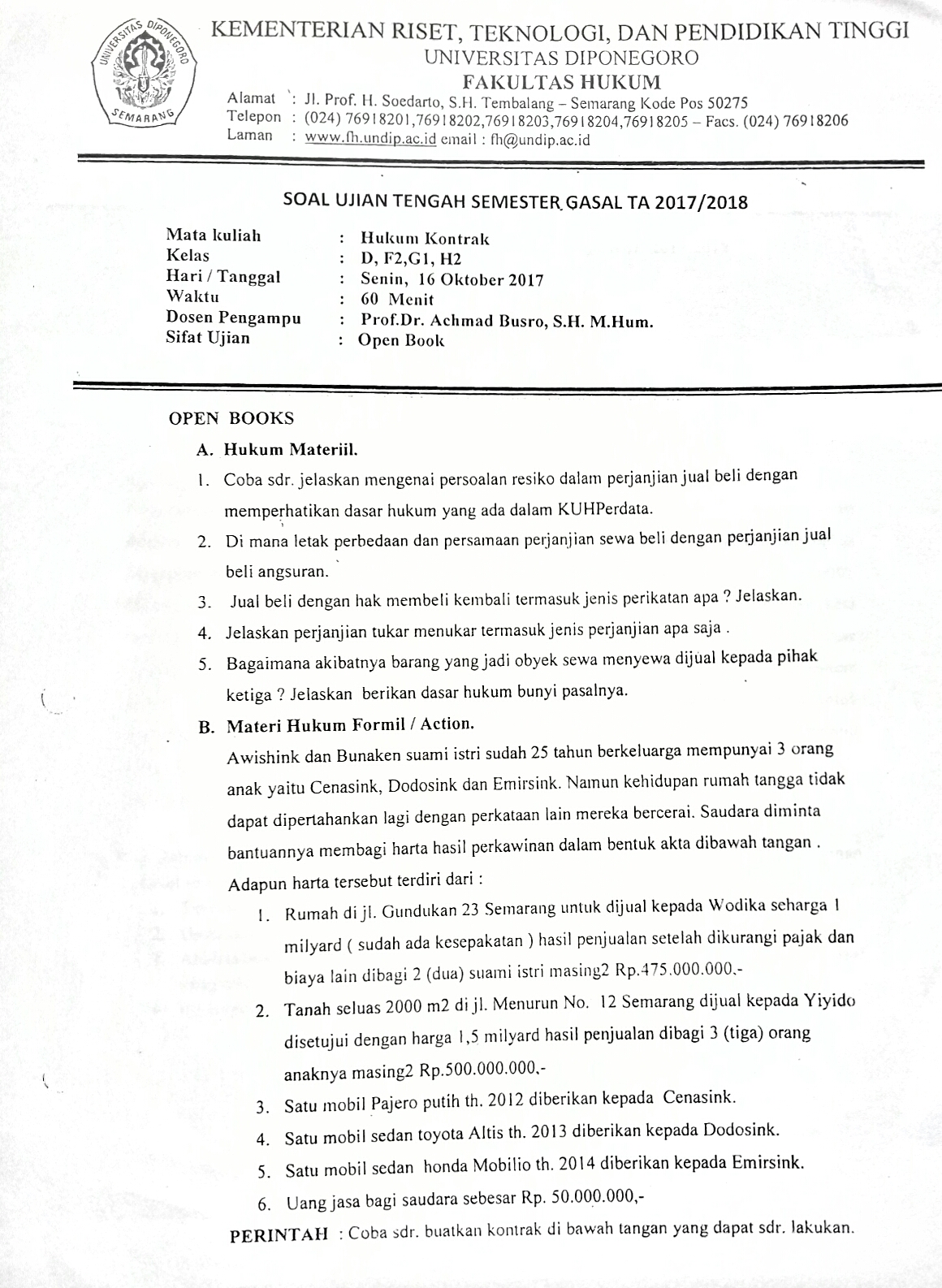 Soal Uas Arbitrase Mathlaul Khairiyah Soal Uas Arbitrase Mathlaul Khairiyah