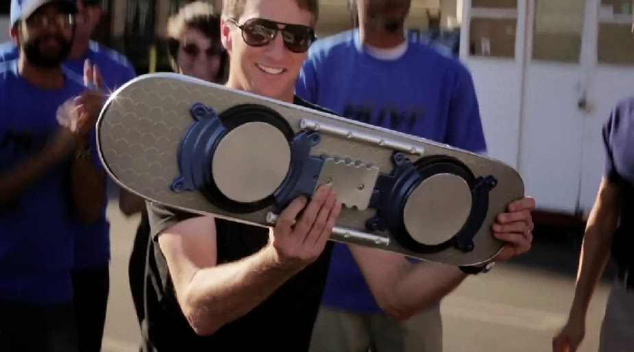 Tony Hawk HUVr hoax hoverboard back to the future