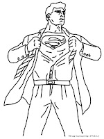 Gambar Superman Untuk Diwarnai