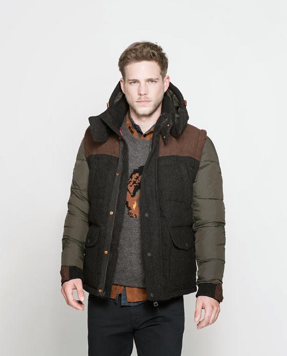 6 Moda: zara jackets 2014 for men - WOOL JACKET WITH DETACHABLE SLEEVES