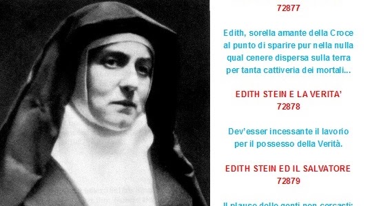 Il Paradiso non può attendere: 9 agosto: S. Teresa Benedetta della