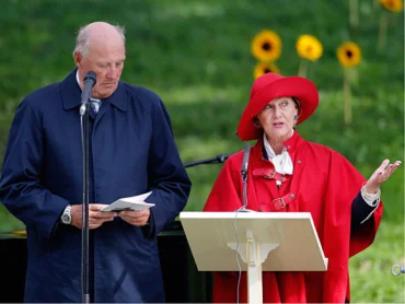 Norwegian Royal Family  attend an outdoor church service in the the Queen’s Park