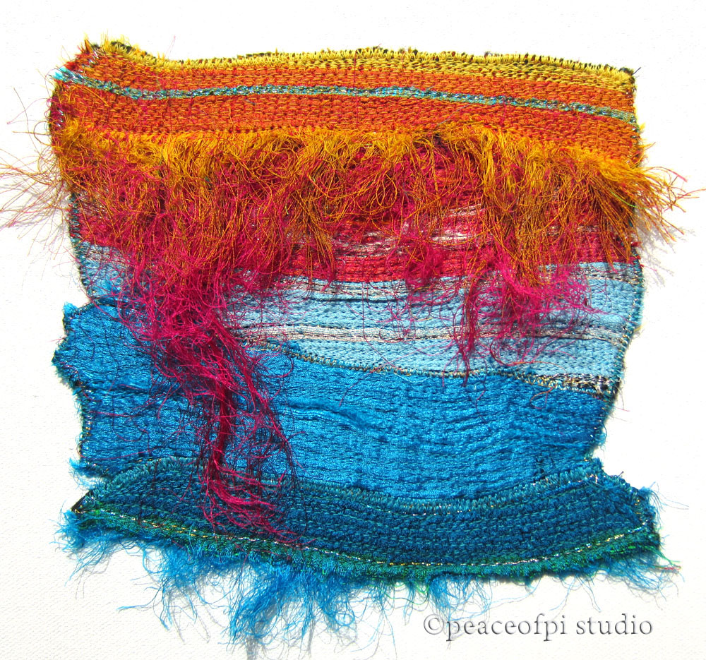 peaceofpi studio: Silk Threads Fiber Art Quilt