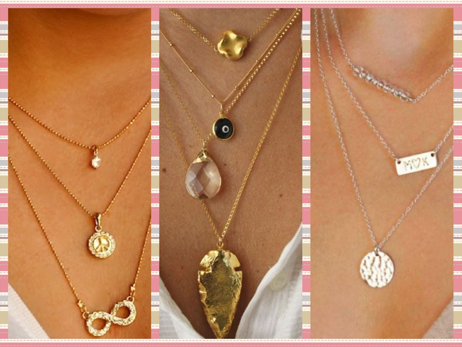 Questões Femininas Trend alert!!! Mix de colares