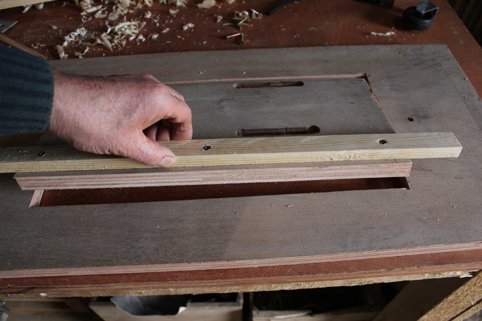 Crosscut Saw Table - designed and made from recuperated materials