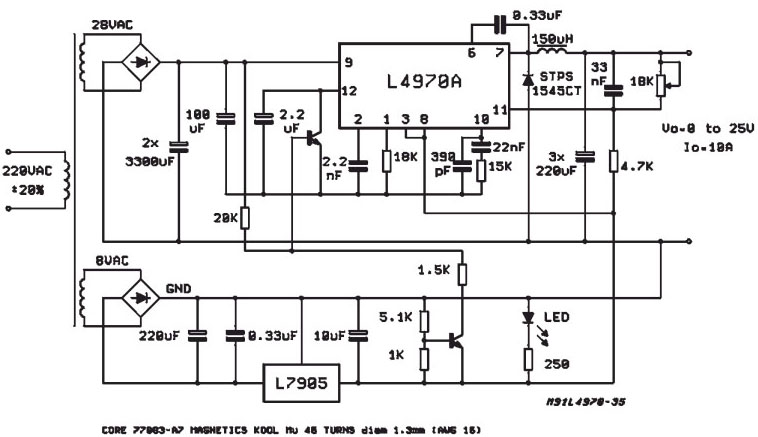 Adjustable switching power supply