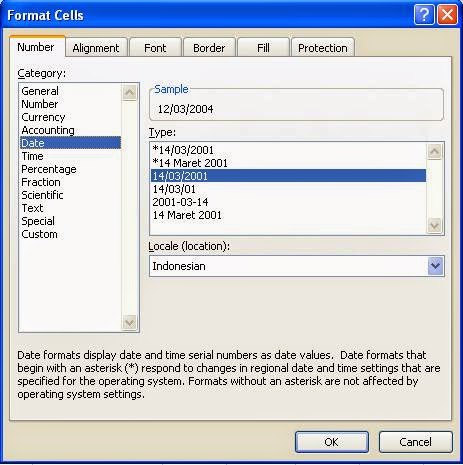 Cara Merubah Format Tanggal Pada Ms.Office Excel