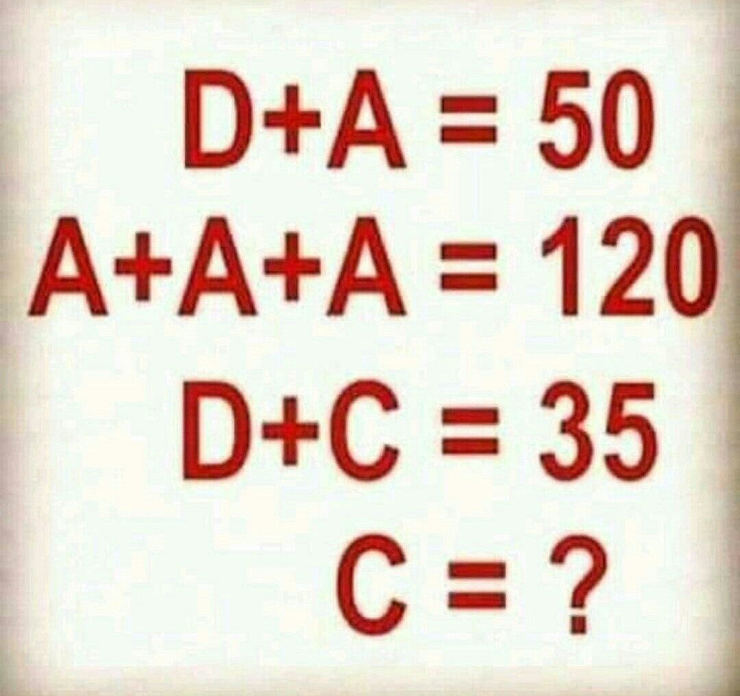 D + A = 50 Math Puzzle | with Answer - Forward Junction Puzzles