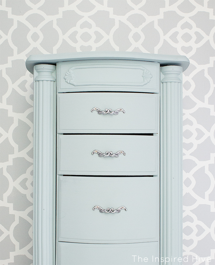 Chalk Painted Jewelry Armoire Flash, Painted Jewelry Armoire