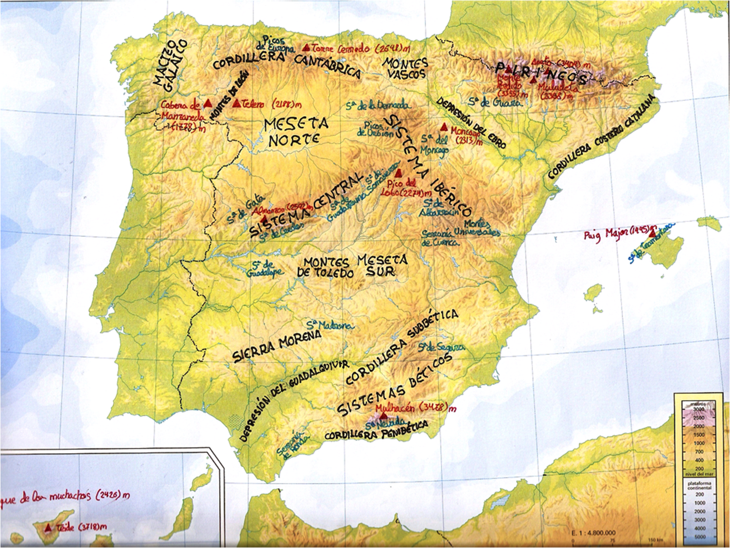 Карте пенья. Плоскогорье Месета в Испании. Плоскогорье Месета на карте. Месета плато на карте физической. Месет плоскогорье на карте.