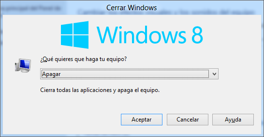Apagar Windows 8