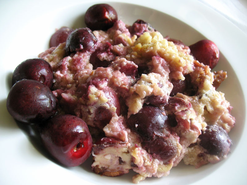 Baked Cherry Oatmeal Pudding Lisa's Kitchen Vegetarian Recipes