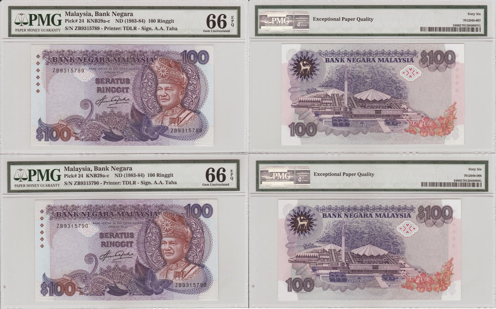 Randhawa's Bank Notes And Collectibles: Malaysia RM 100 (5th Series ...