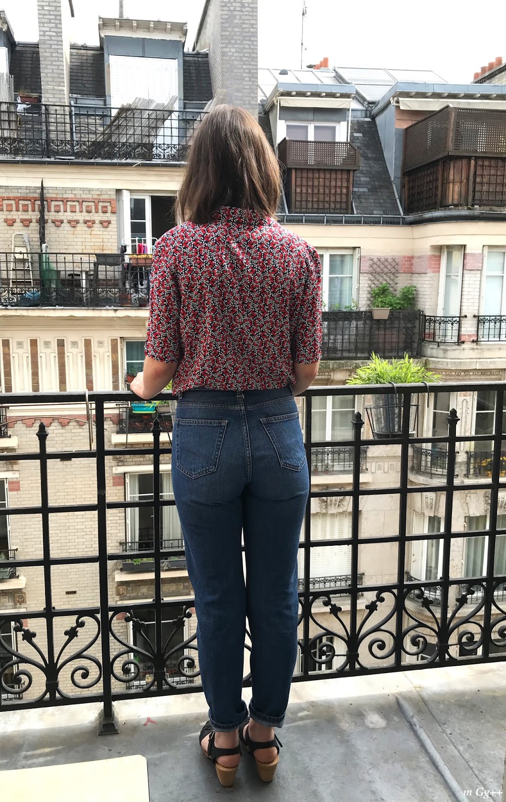 Chemisier Femme CLARINA - Taille 44 (XL) - Coton/Polyester Beige à Carreaux Bruns/orange - Occasion Très Bon état