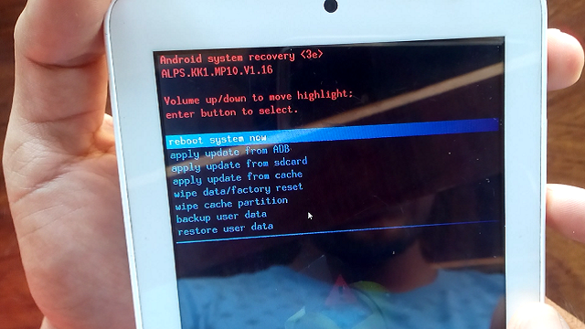 hard reset tablet alcatel ot pixi 3 7