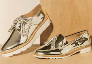Arezzo Crusie Collection verão 2017 oxford tratorado prata, mocassim specchio prata oxford tratorado prata mocassim specchio prata Arezzo verao