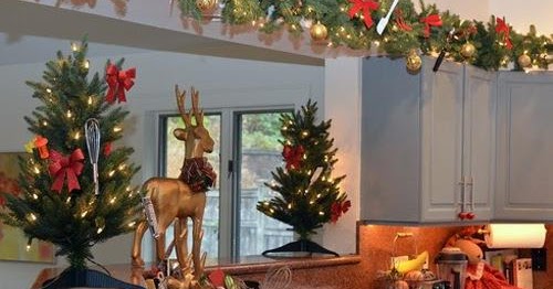 Top Of Kitchen Cabinet Christmas Decorating Ideas Home