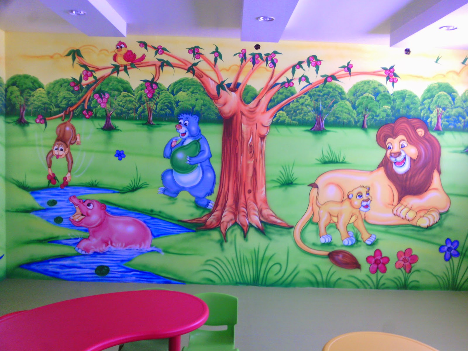 PLAY SCHOOL WALL PAINTING/CARTOON PAINTING/KIDS ROOM PAINTING PLAY