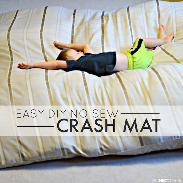 DIY No Sew Crash Mat {Sensory Hack for Kids} And Next Comes L
