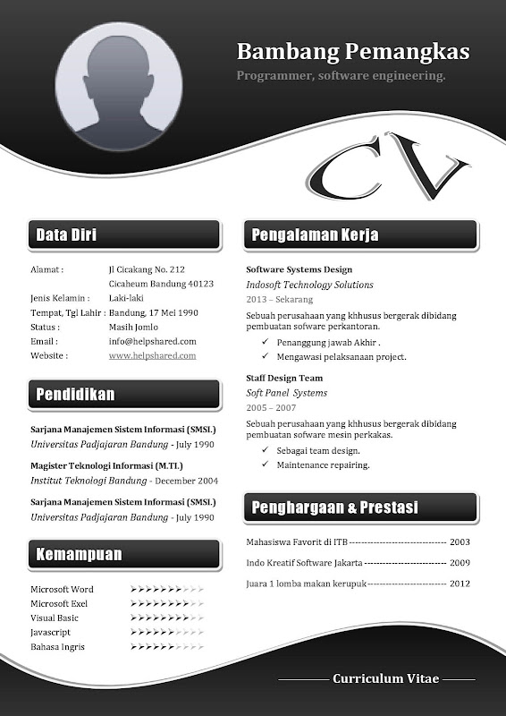 [View 31+] 38+ Download Template Cv Word Bahasa Indonesia Background GIF
