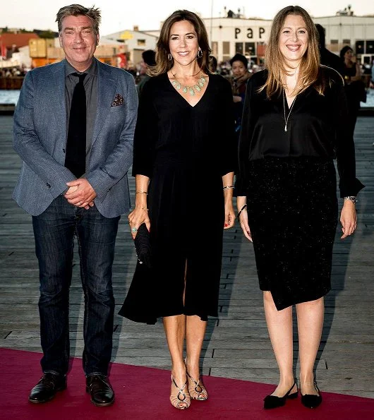 Princess Mary attended the opening of Copenhagen TV Festival. Princess Mary jewellry Necklace in Turquoise