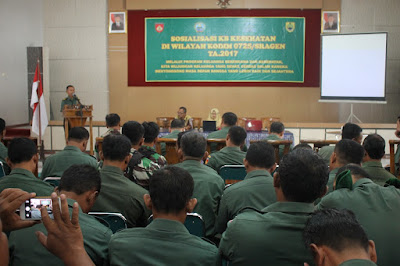 TINGKATKAN TARAF KESEHATAN, KODIM SRAGEN SOSIALISASI KB KES BAGI ANGGOTA