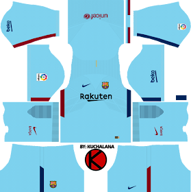 Barcelona Nike away Kits 2017/2018 - Dream League Soccer