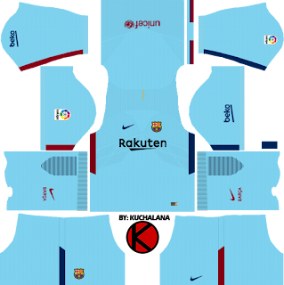 Barcelona Nike away Kits 2017/2018 - Dream League Soccer