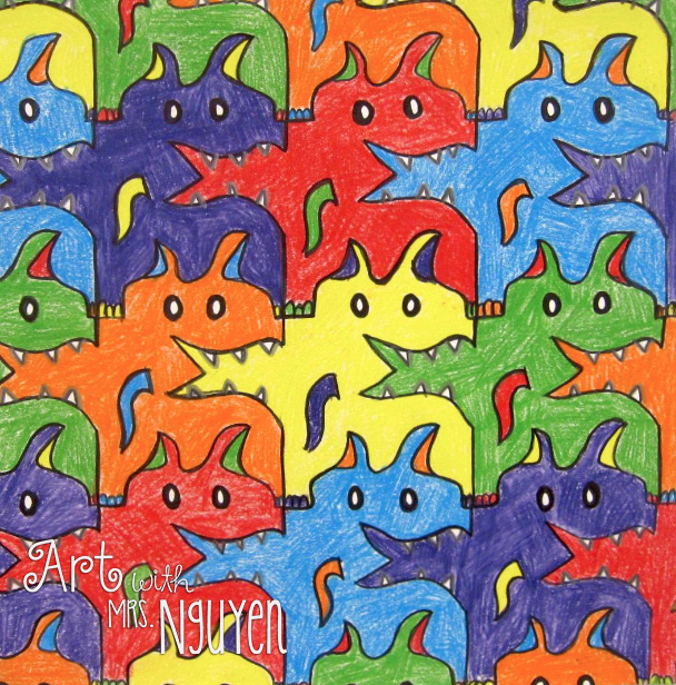 Tessellation Monsters! (4th) | Art with Mrs. Nguyen