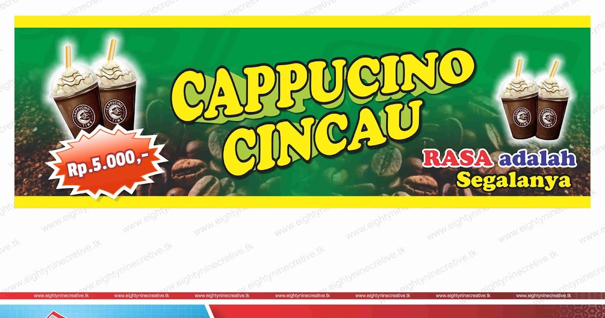 Download Spanduk Capucino Cincau Vector Cdr Dimensi Graphic Design Sp