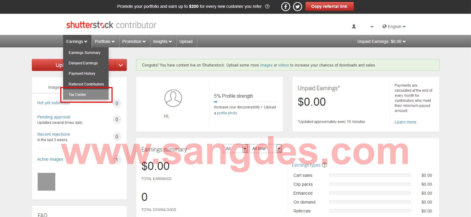 Cara Mengisi Form Tax W8BEN di Situs Microstock (Update