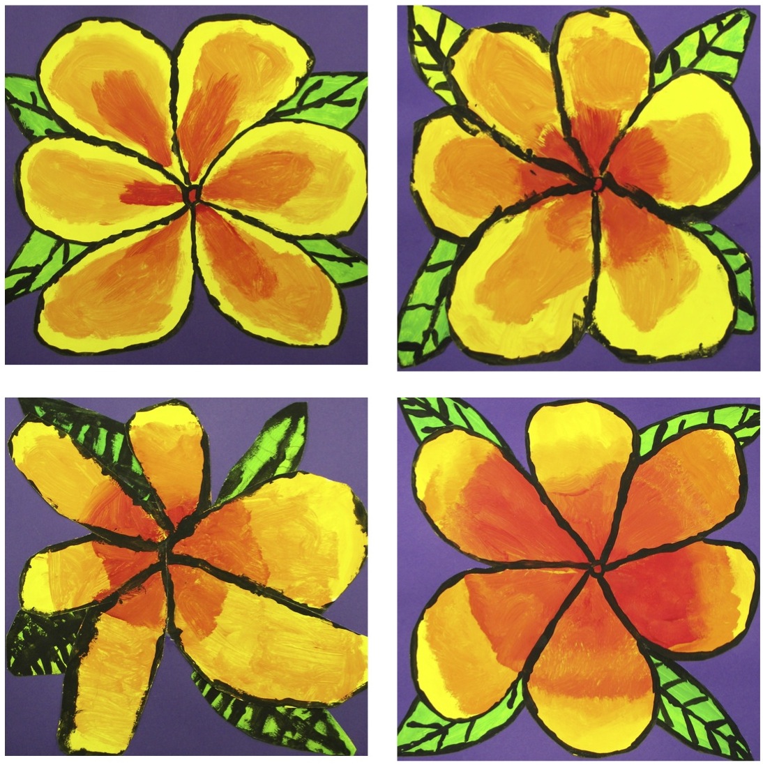 The Rolling Artroom: Painted Flowers (1-3 Grade)