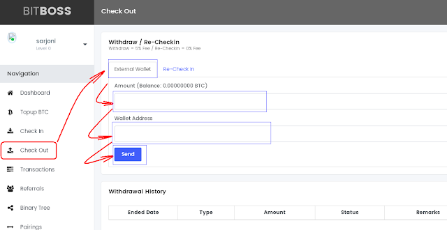 Check Out / Withdraw Profit dari Bitboss Check Out / Withdraw Profit dari Bitboss
