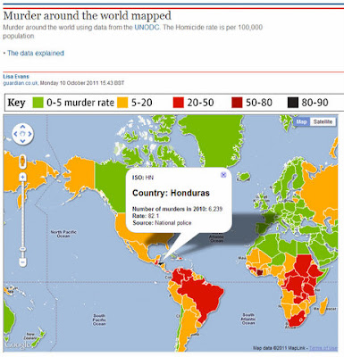 World murder rate map