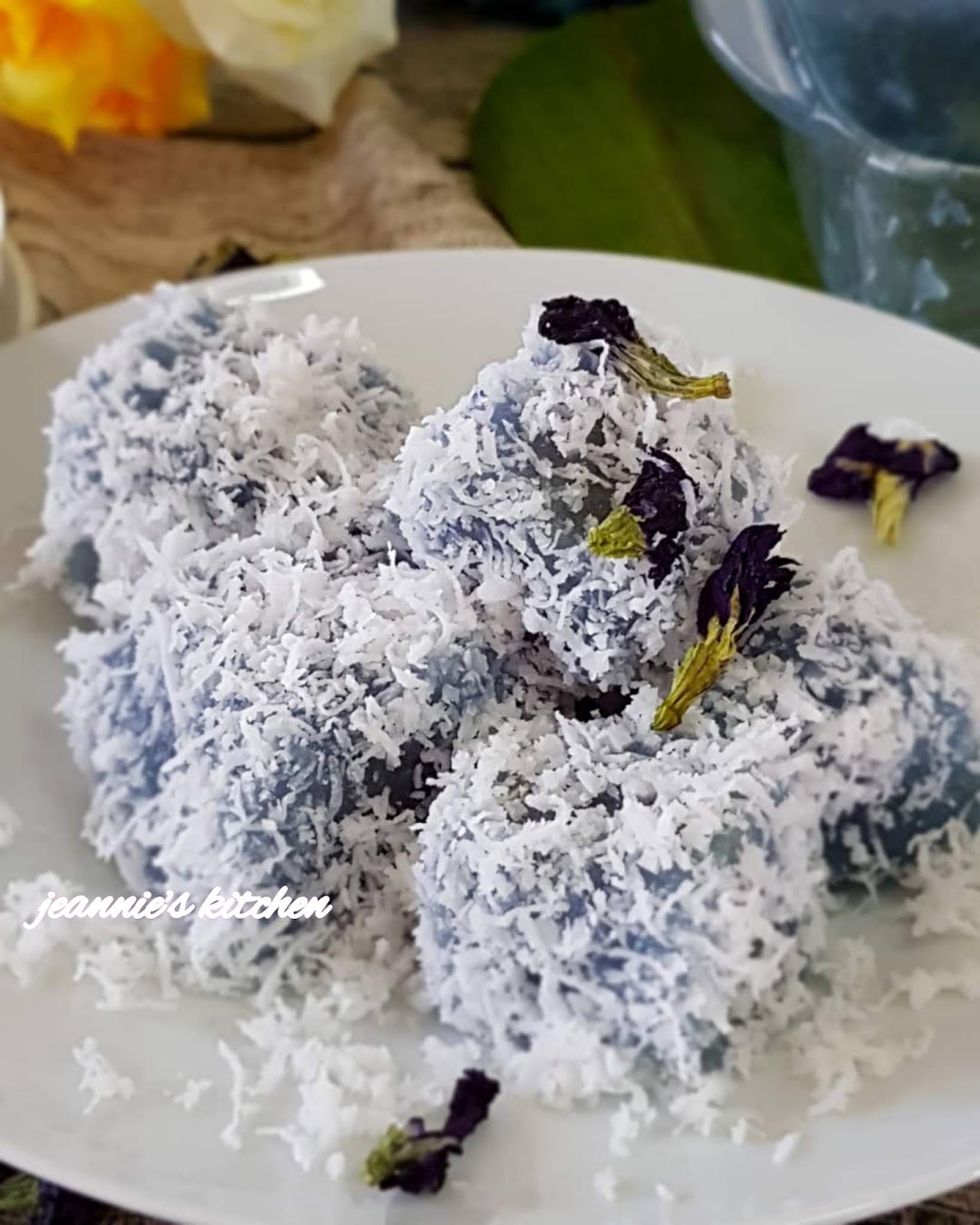 Jeannie62 Kitchen BLUE PEA FLOWER TAPIOCA KUEH