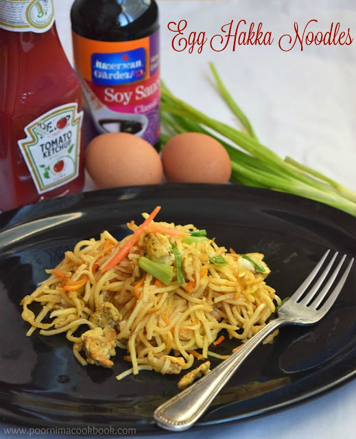 Poornima's Cook Book Egg Hakka Noodles / Egg Noodles (Indo Chinese Style)