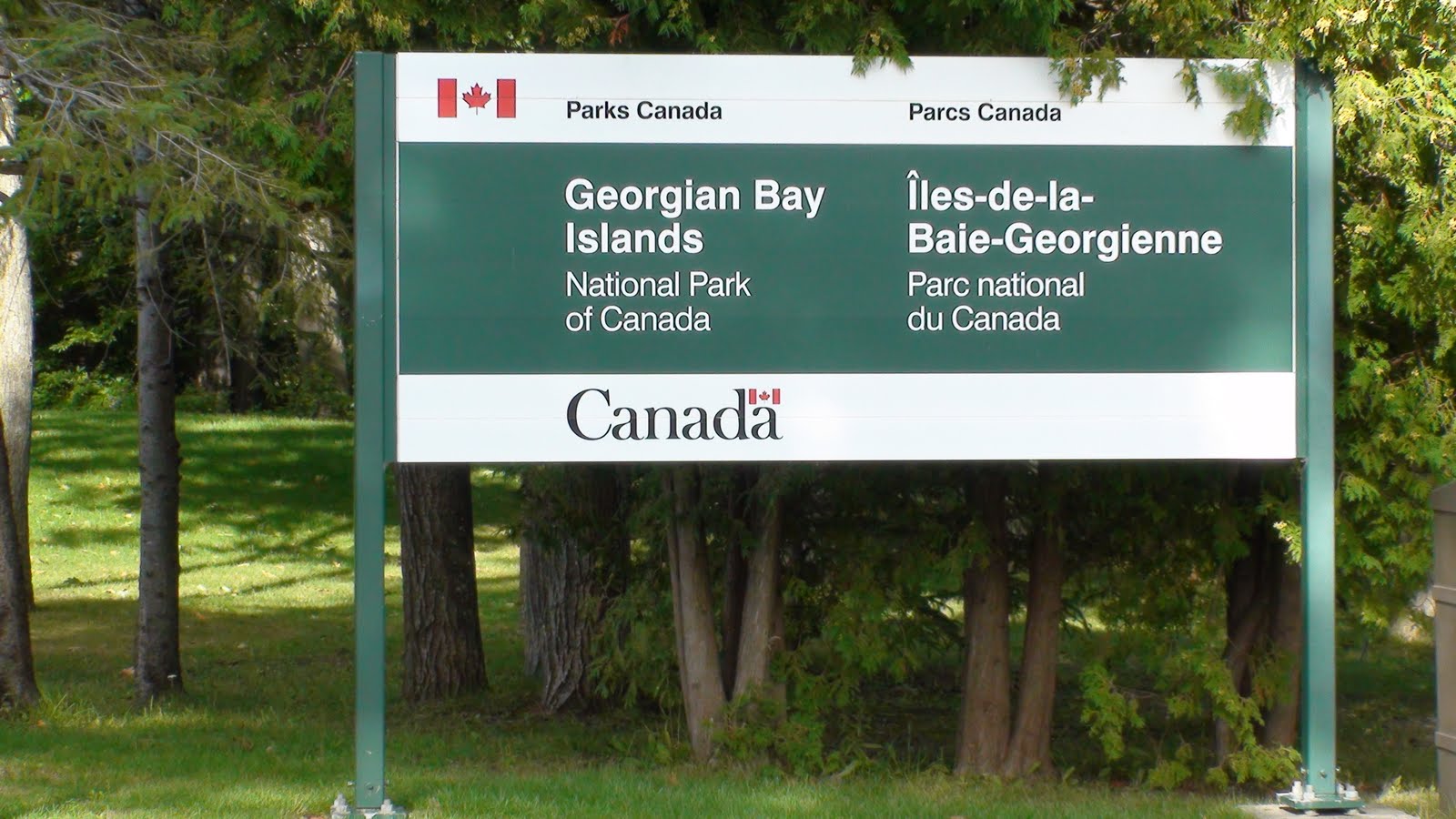 Sign of Georgian Bay Island National Park of Canada