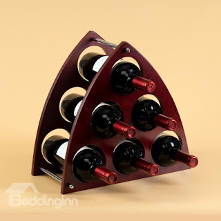  Creative Triangular Design 6-Bottle Wine Rack