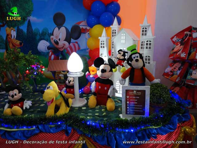 Decoração de festa Mickey Mouse - Mesa temática luxo Decoração luxo festa Mickey Mouse - Aniversário