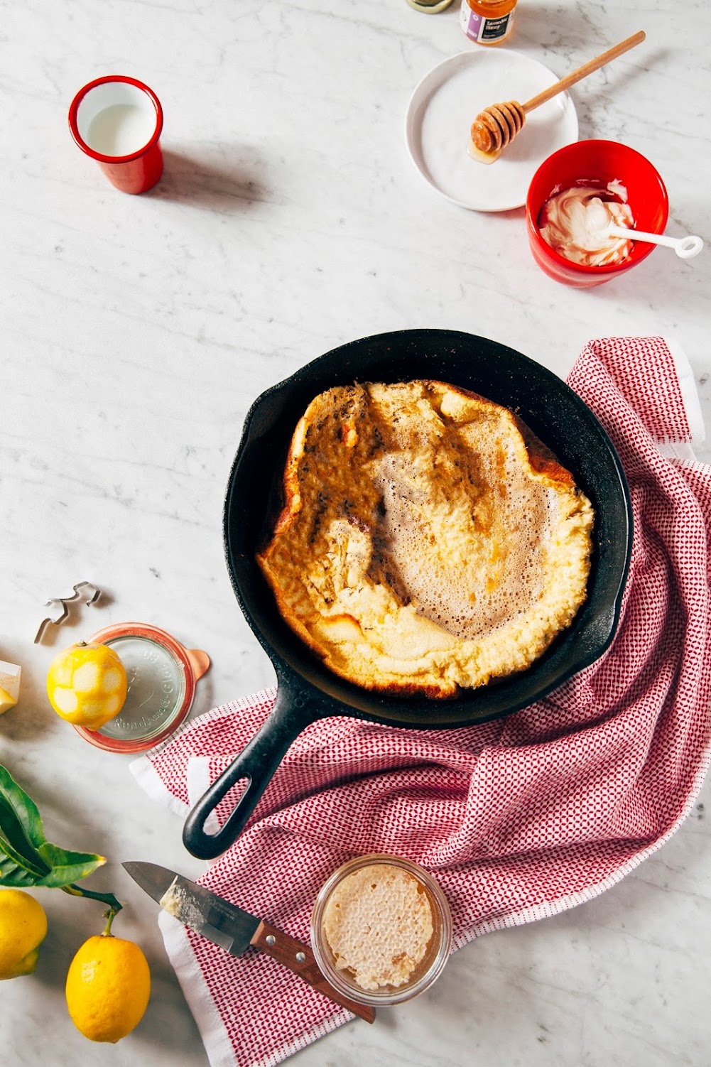 lemon dutch baby with mascarpone and honeycomb (plus a wolf blender giveaway!)