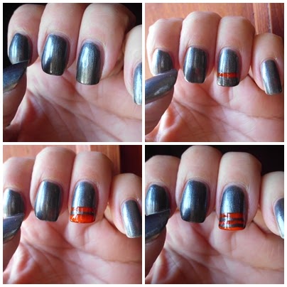 manicura de rayas facil